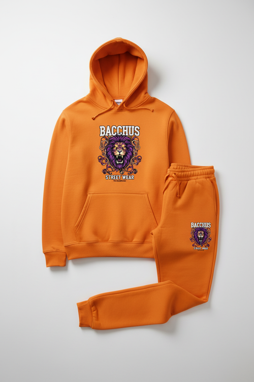 Bacchus Street Wear Orange Matching Set Mockup