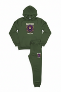 Bacchus Street Wear Army Green Matching Set — hoodie and joggers with lion logo